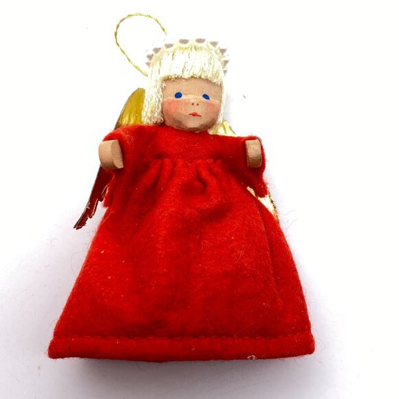 VTG Koestel wax angel ornament mini tree topper 3.25" West Germany - Picture 4 of 10